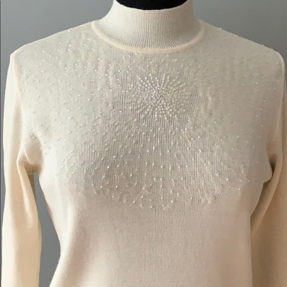 Merino Wool Sweater with Beads - Picture 2 of 8